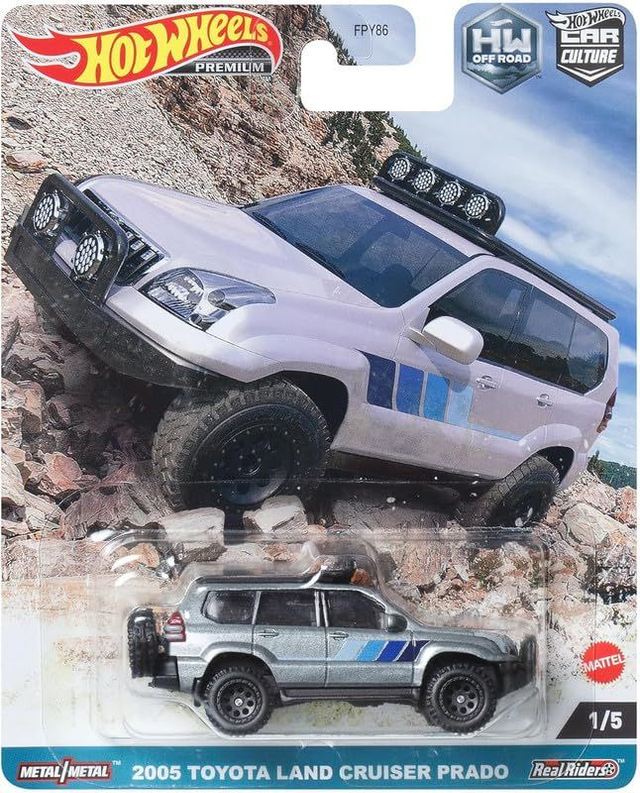 Hot Wheels Premium Off Road - 2005 Toyota Land Cruiser Prado in Silbermetallic