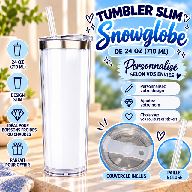 Tumbler Slim Snowglobe 