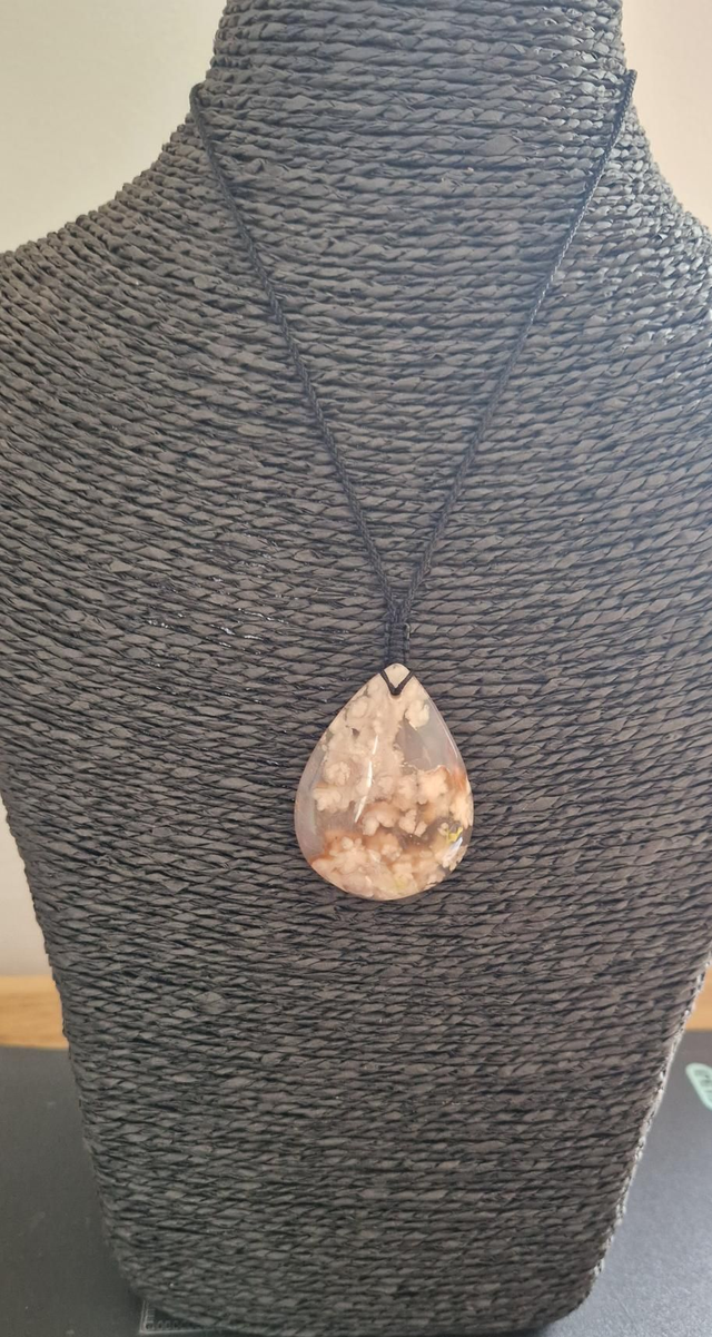 Pendentif Agate Fleur