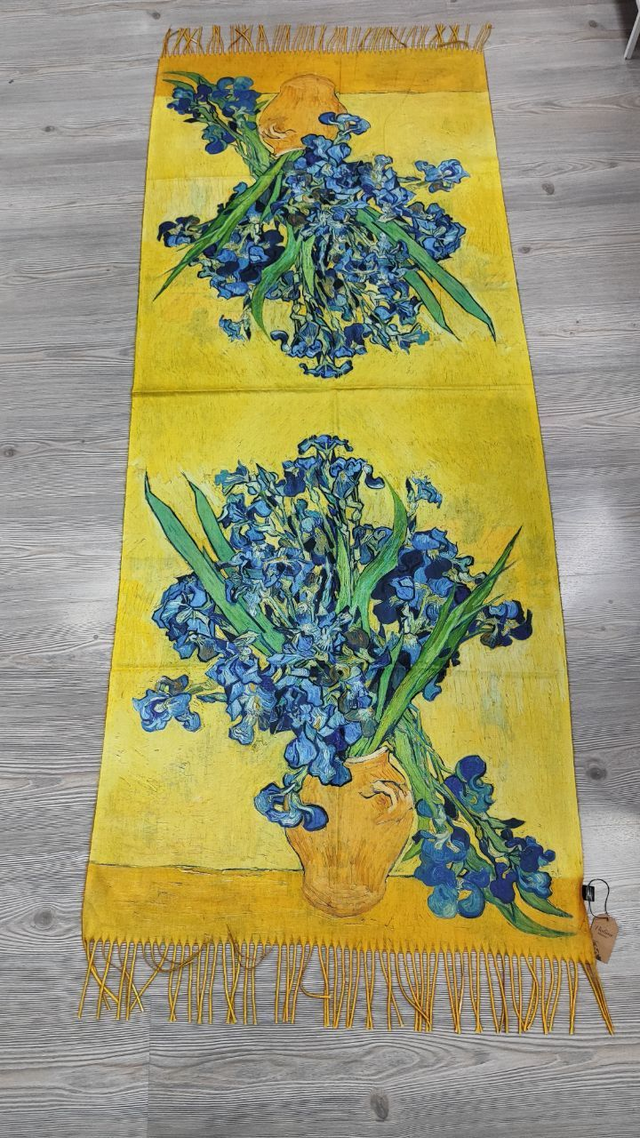 Stola Vaso con Iris di Vincent Van Gogh double face
