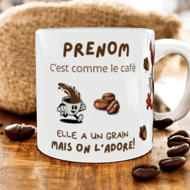 Mug "elle a un grain"..