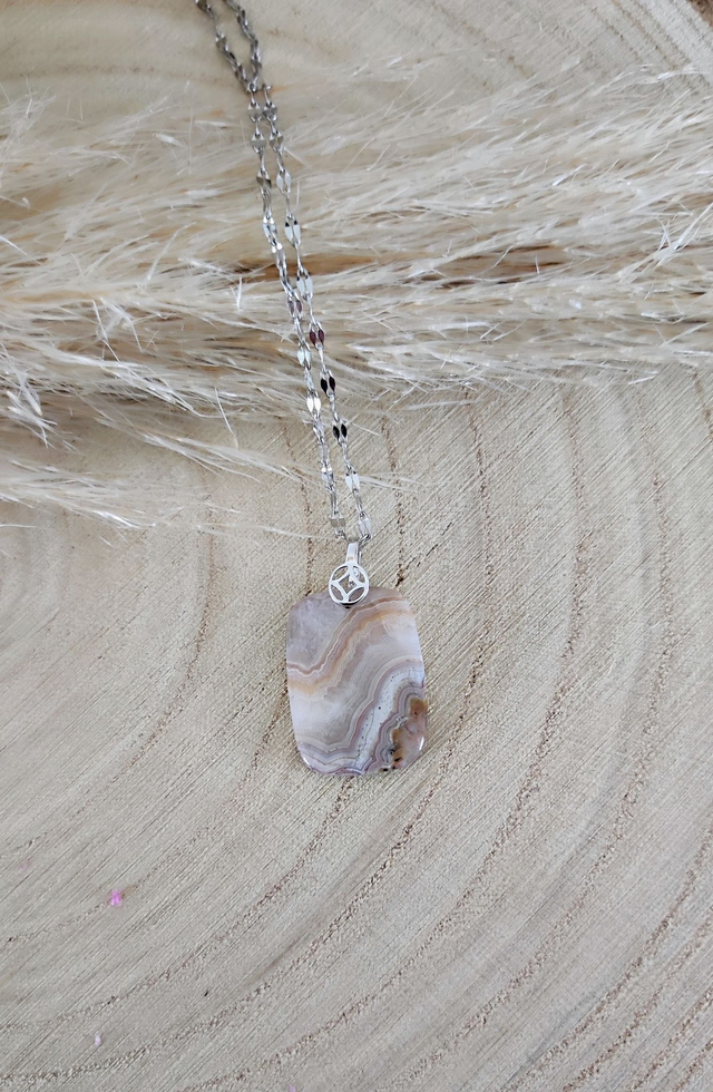 Pendentif "Destin" Agate inclusion Améthyste