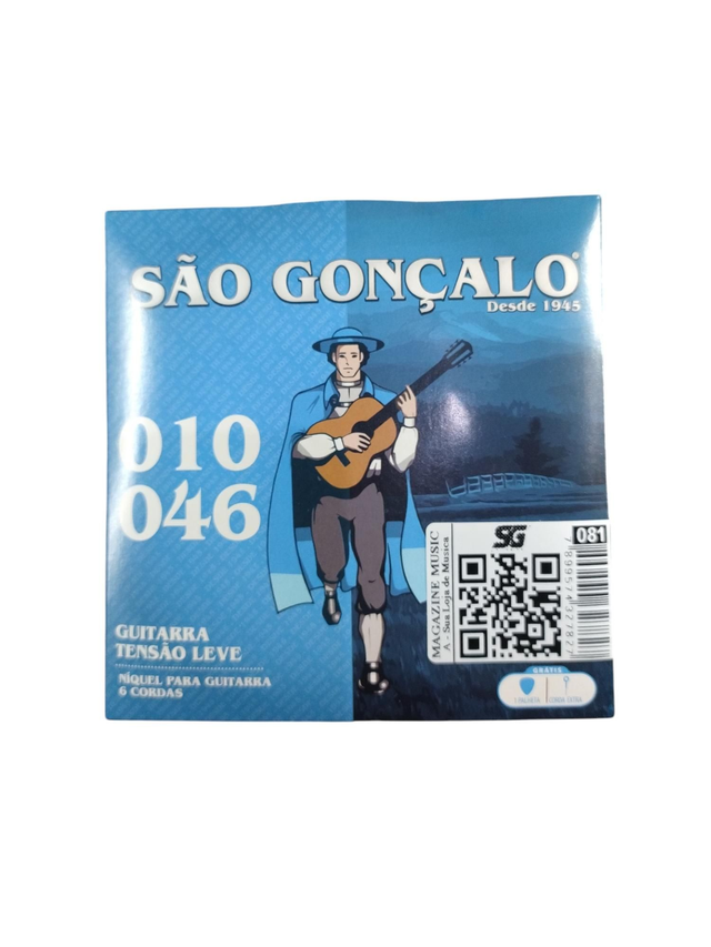 081 - Encordoamento Cordas Guitarra 0.10 São Gonçalo 