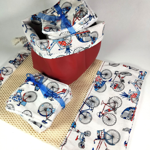 Lot zéro déchet vélo tricolores