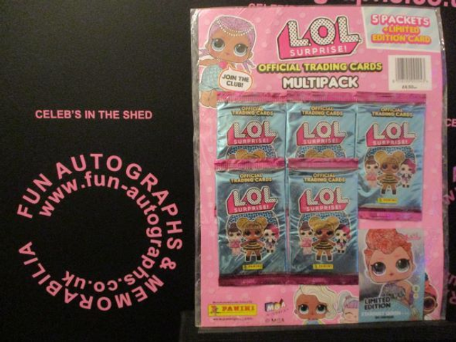 L.O.L Surprise! Original Trading Cards On Display Contains 5 Packets + Stardust Queen Limited Edition