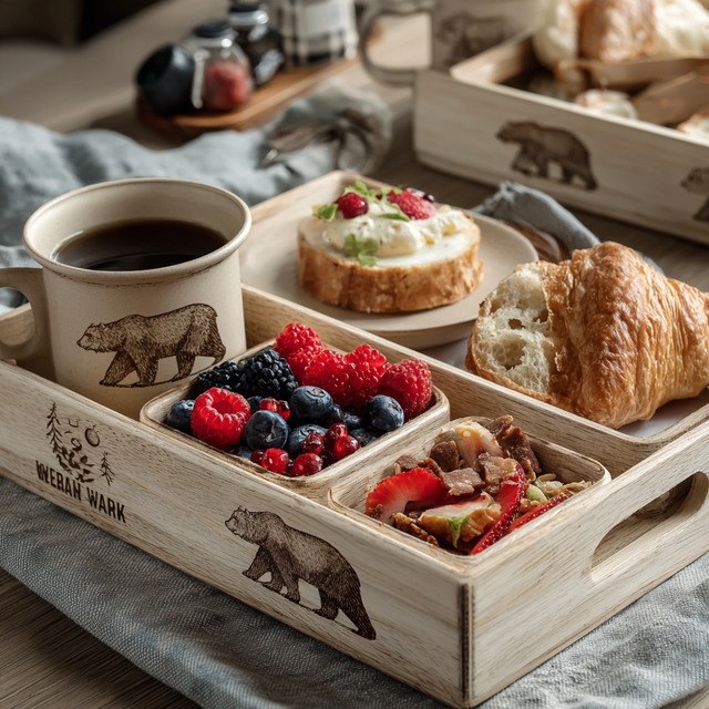 Lasergravierte Frühstücksbrettchen