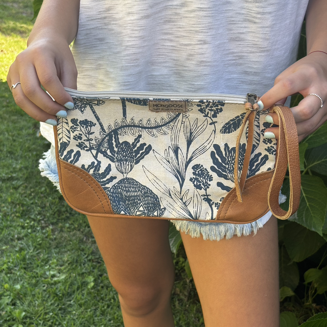 Mini Clutch Fynbo Teal/Natural