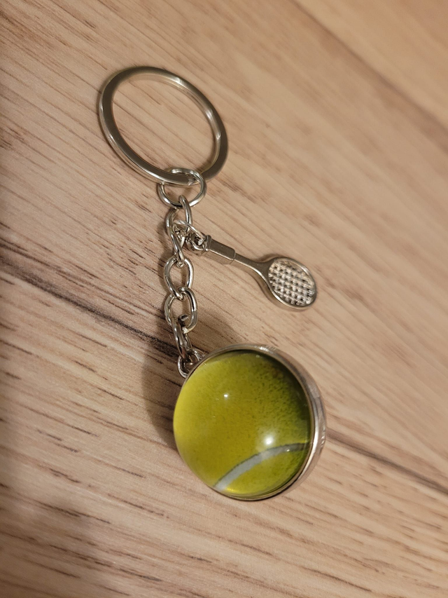 Porte-clés argenté - Tennis