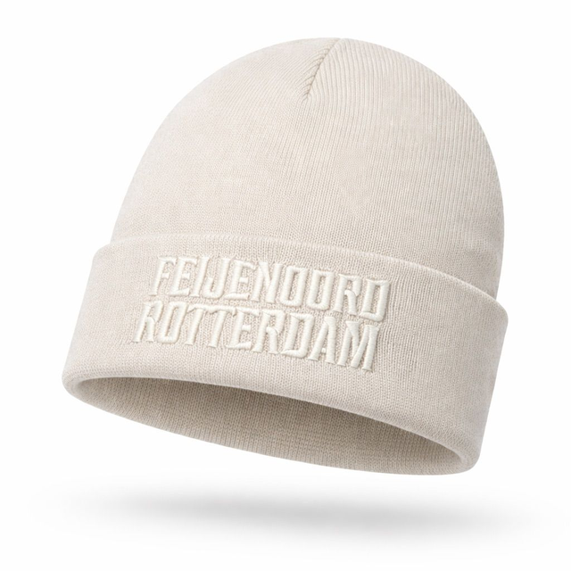 Feijenoord Rotterdam muts - New Style Beige - Beige