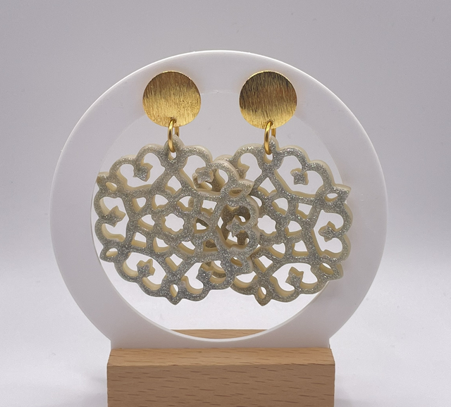 ORNAMENT GLITTER - Hornohrringe 