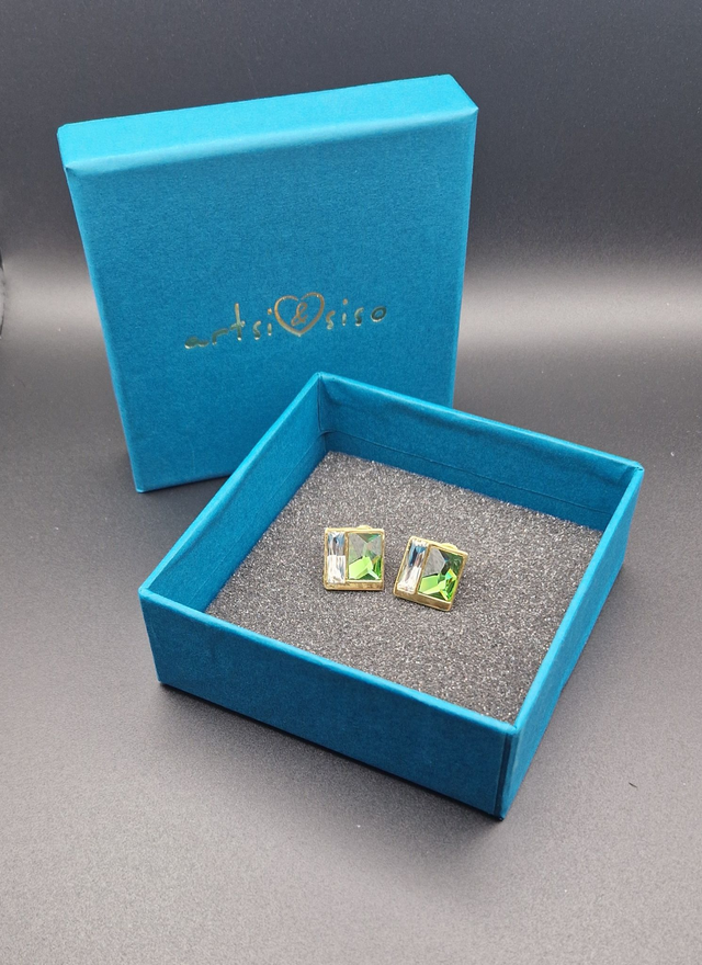 Two Stone Art Deco Style Earrings 