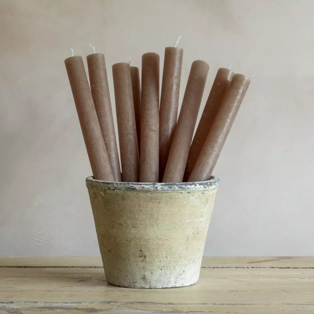 Rustic Dinner Candle Caramel