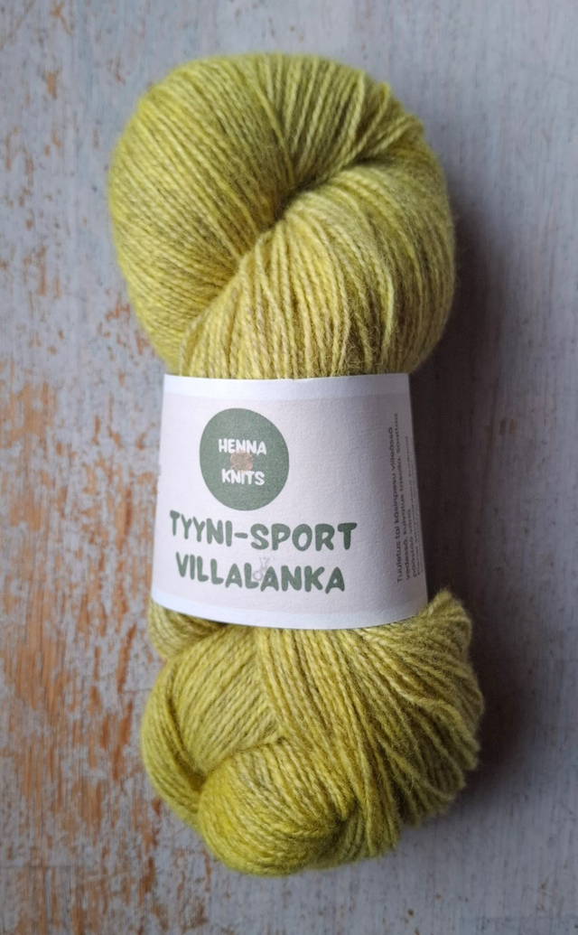 Tyyni-Sport  Keltaniitty | Suomenlampaanvillalanka