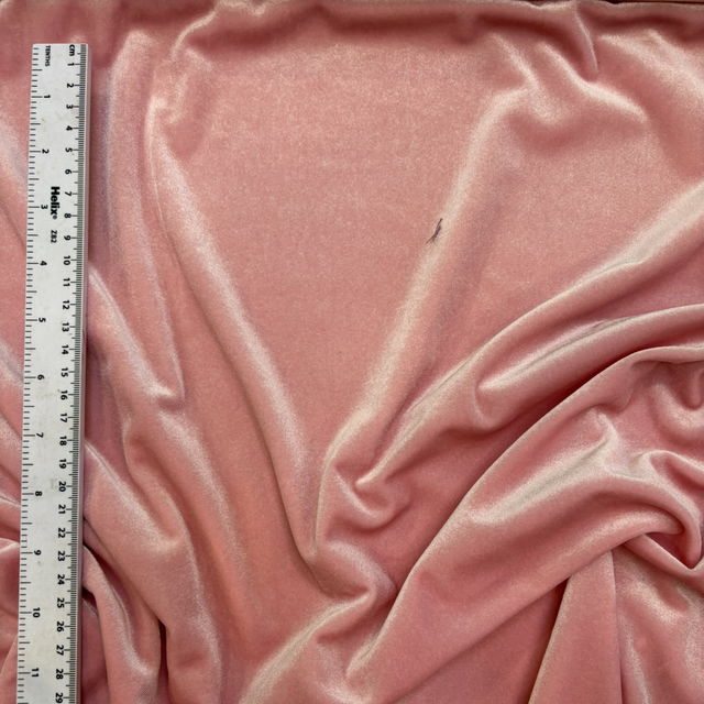 Baby Pink Stretch Velvet