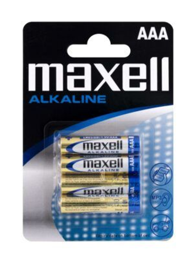 LR03 (AAA) Maxell Alkaline Battery (Pack 12 x 4 Batteries)