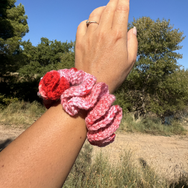 Chouchou Rose et rouge