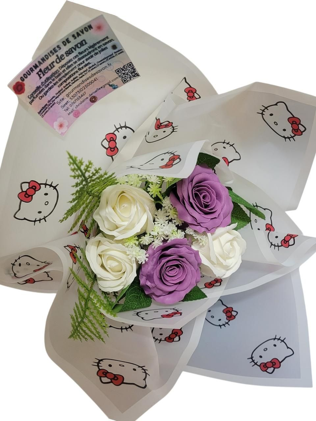 Bouquet roses de savon (1)