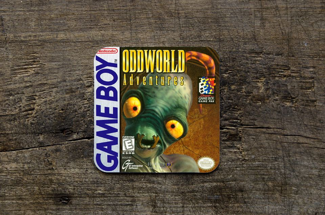 Nintendo Gameboy Oddworld Adventure Printed MDF Coaster