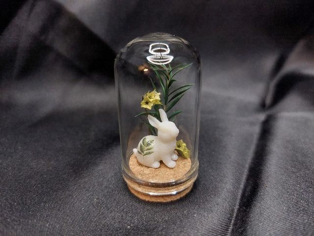Mini-cloche lapin vert clair