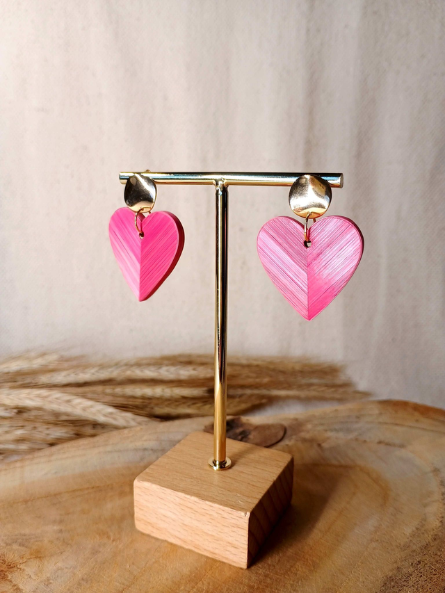 Boucles d'oreilles COEUR Rose
