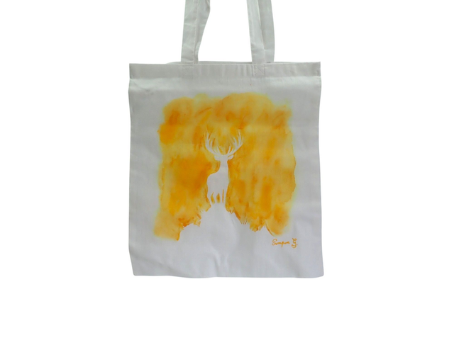 Sac cabas peint à la main