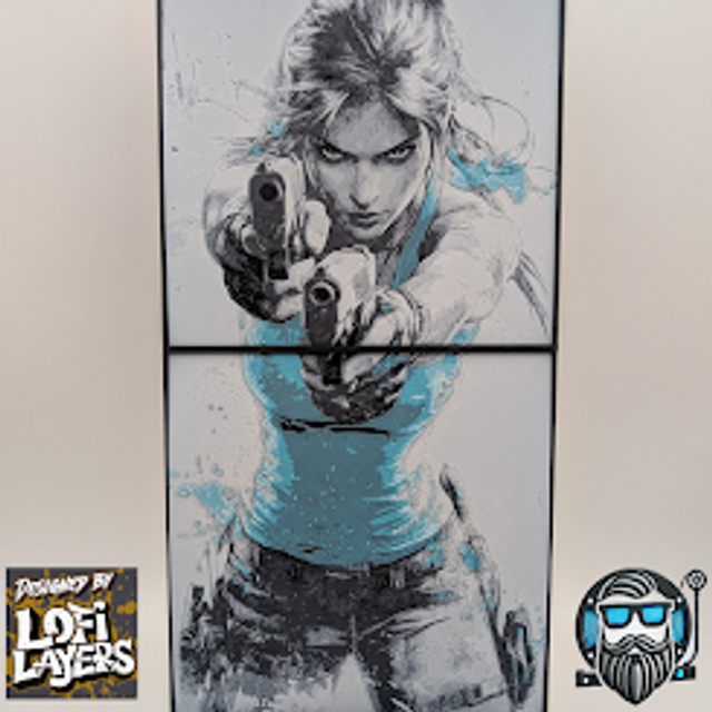 Diptyque Lara Croft encadré