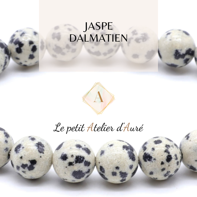 Jaspe Dalmatien : Bracelet en pierres naturelles sur mesure