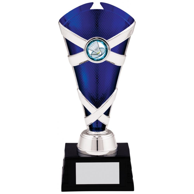 8.25" Silver Blue Trophy