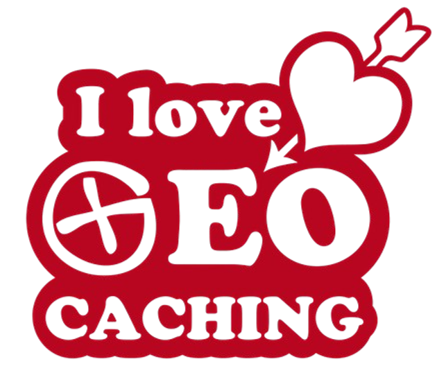 Transfert textile " I love 💘 GEOCACHING"