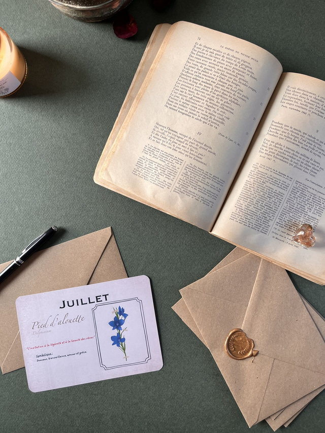 Carte 07. Juillet, le Pied d&#039;alouette