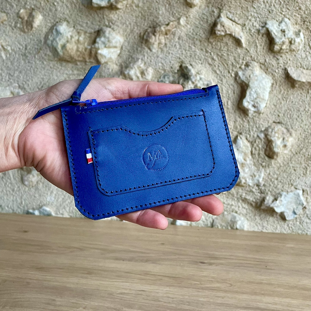 Porte cartes / porte monnaies bleu foncé