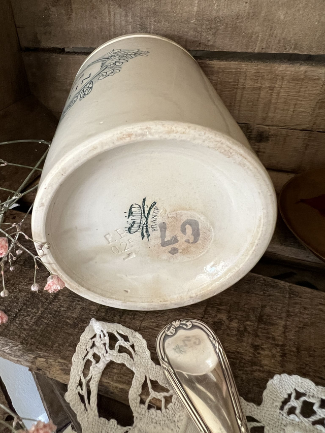 FELIX - Pot de confiture Felix Potin MM signé Lunéville