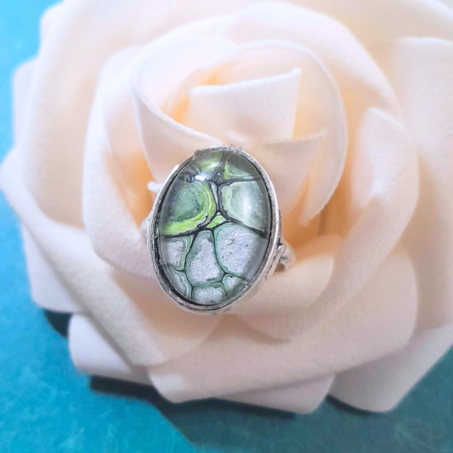 FLAVIE - Bague ovale - Métal argenté