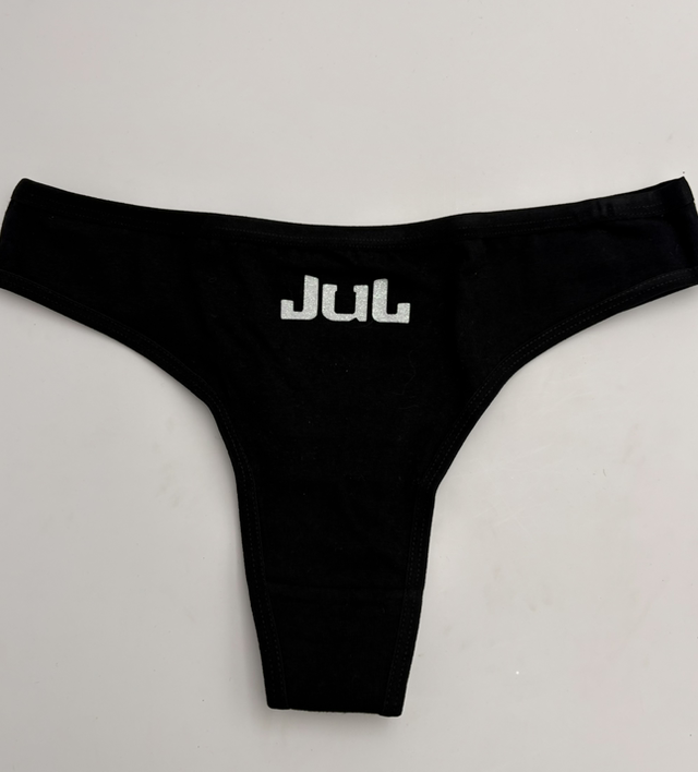 Tanga noir JuL blanc phospho 