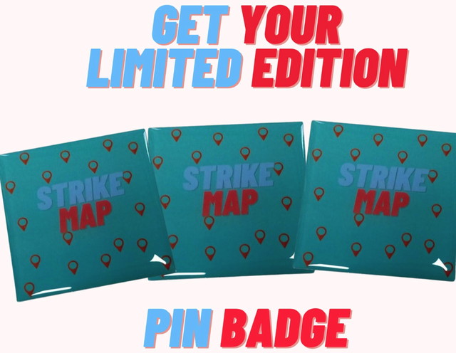 Strike Map pin badge 