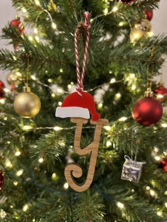 Personalised Wooden Christmas Tree Letter Ornaments