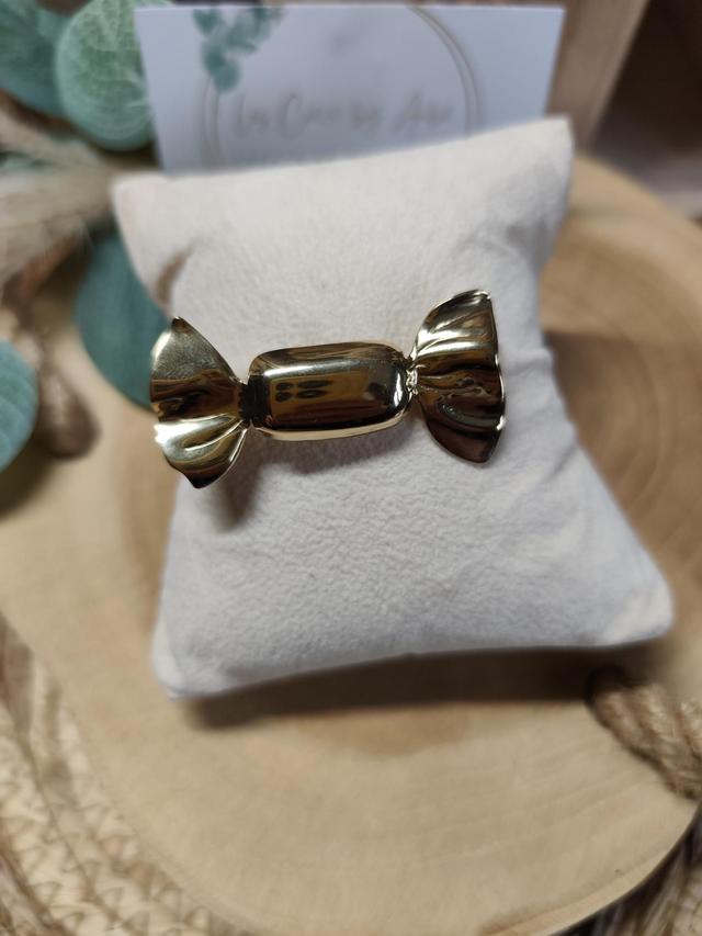 BROCHE BONBON ACIER INOXY GOLD 000897