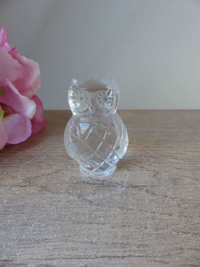 Ancienne figurine chouette en verre Collection The Franklin Mint 1988