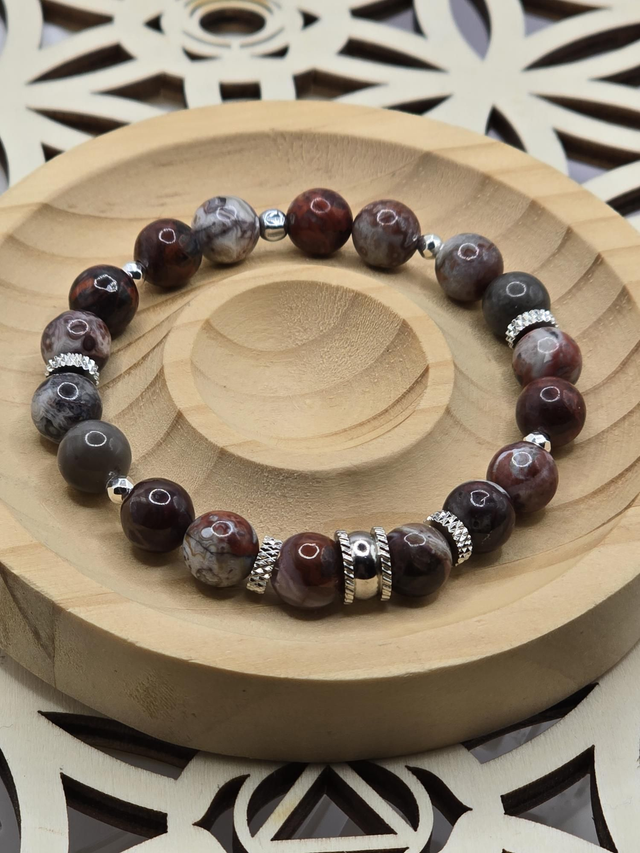 Bracelet Agate Crazy Lace 0,8 cm 