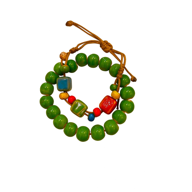 Armband set kubus / groen