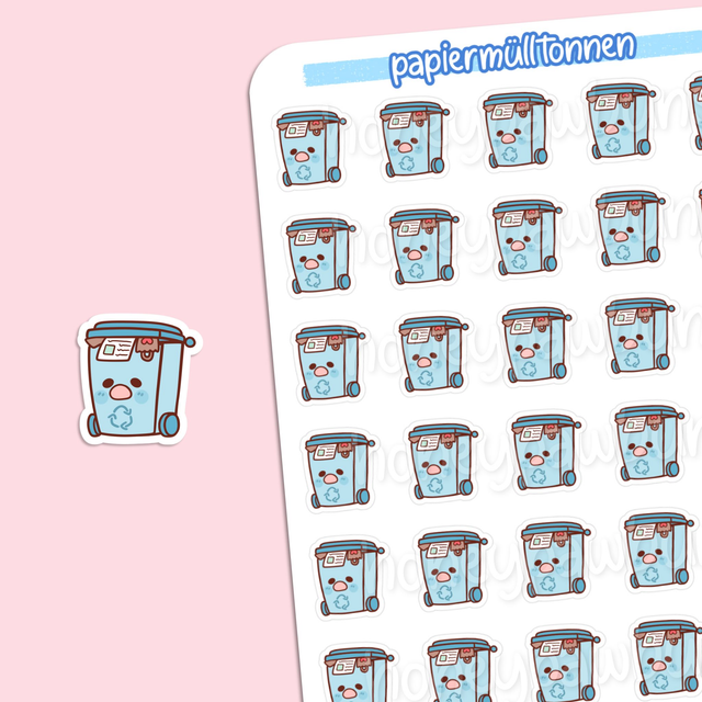 Papiermülltonne Sticker Sheet - ST2305