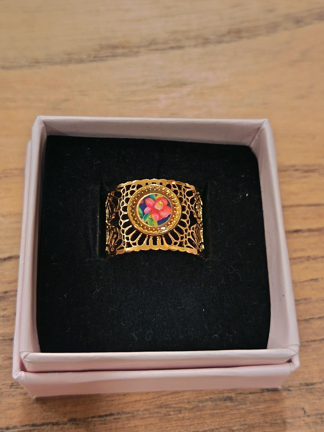 Bague Sprit folk doré