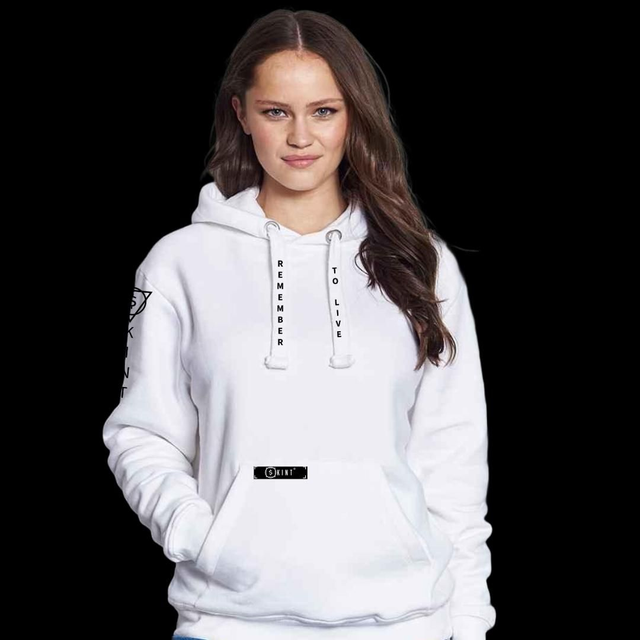 Skint Remember To Live Hoodie [White]