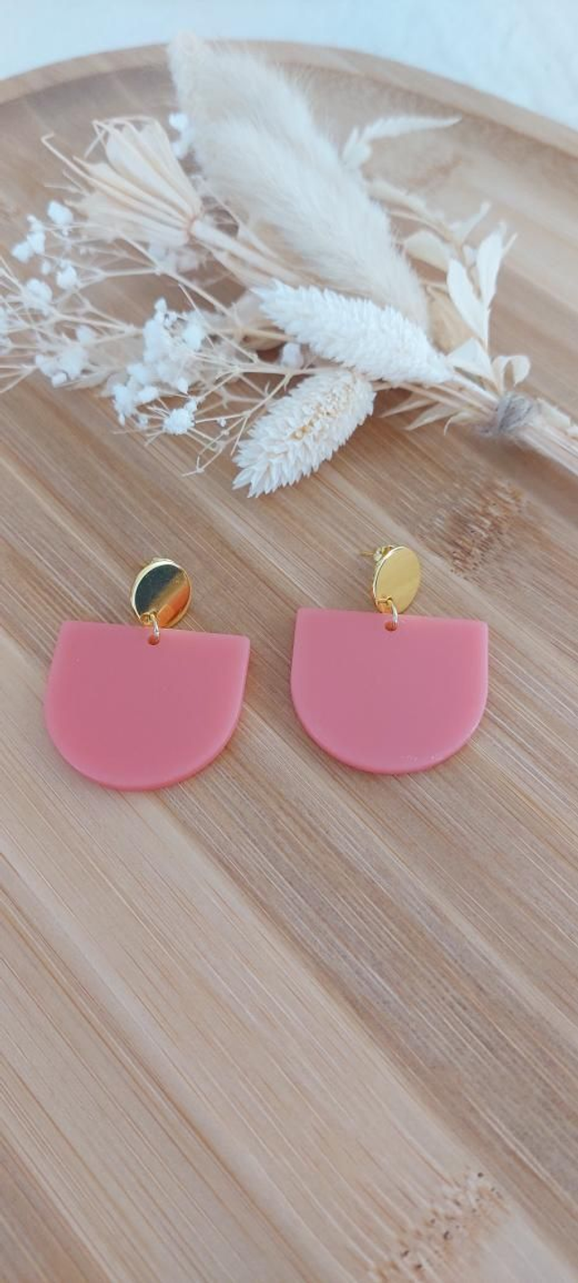 Boucles d'oreilles Gloria (rose)