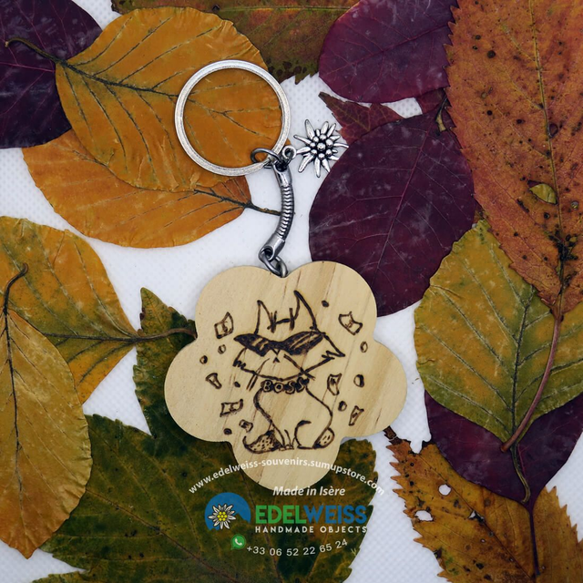 Porte-clés patron chat