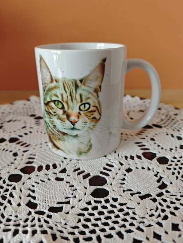 Mug céramique chat tigré