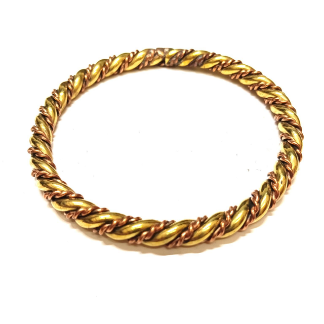Bracelet jonc laiton et cuivre
