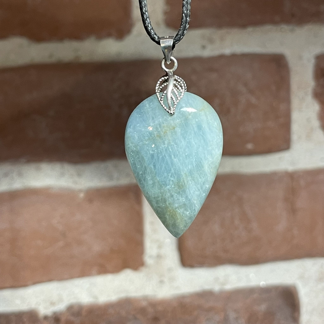 🐬AIGUE MARINE avec bélière en argent 925