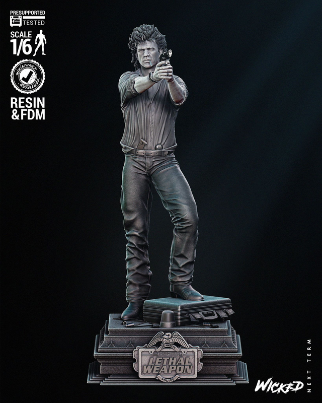 Statue MARTIN RIGGS (mel Gibson) L&#039;ARME FATALE 
