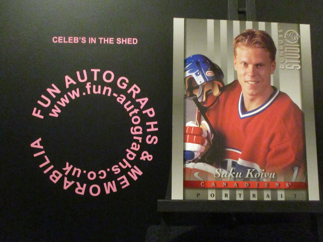 Saku Koivu - NFL 1997 Donruss Studio Ice Hockey Original 10x8 Trading Card #19 (B)